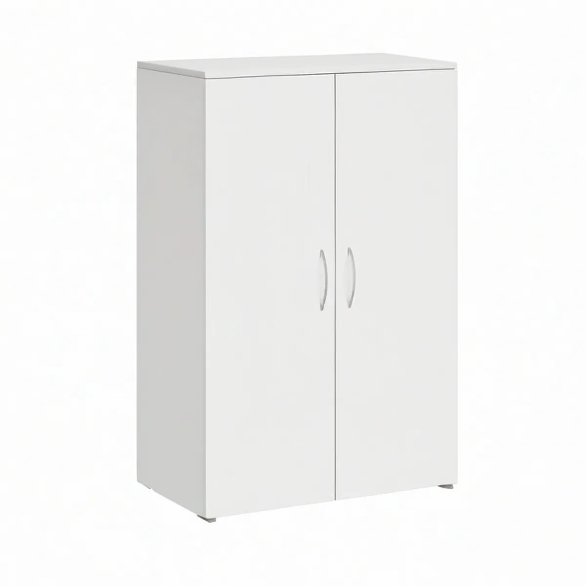 Biała szafka dwudrzwiowa z płyty laminowanej 60 x 32 x 100 cm